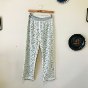 Anthro Bordeaux Light Weight Pants with Lace